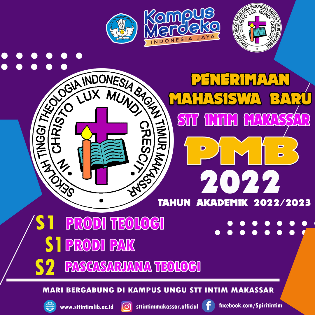Penerimaan Mahasiswa Baru STT INTIM Makassar Tahun Akademik 2022/2023